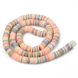 1 Strand, 6mm, Heishi Beads, Environmental Handmade Polymer Clay Beads, Disc/Flat Round  in Multi Shades