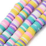 1 Strand, 6mm, Heishi Beads, Environmental Handmade Polymer Clay Beads, Disc/Flat Round  in Multi Shades