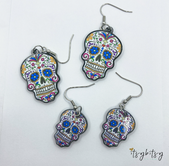 1 pair, Acrylic Skull Earring