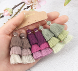 3pairs (6pcs) , Boho Tassel Drop Earrings Bundles Jewelry Accessories