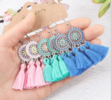 3pairs (6pcs) , Boho Tassel Drop Earrings Bundles Jewelry Accessories