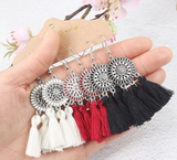 3pairs (6pcs) , Boho Tassel Drop Earrings Bundles Jewelry Accessories