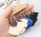 3pairs (6pcs) , Boho Tassel Drop Earrings Bundles Jewelry Accessories