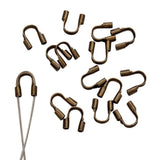 Brass Wire Guardians, Cadmium Free & Lead Free, Antique Bronze, 4.5x4x1mm, Hole: 0.5mm