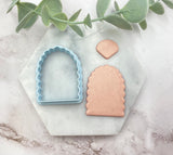 Curly Border Dome Shaped Polymer Clay Cutter | Fondant Cutter | Cookie Cutter