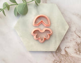 Curvey Arc and Floral Set I Shaped Polymer Clay Cutter | Fondant Cutter | Cookie Cutter