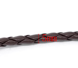 2 Meters, 5mm, Faux Leather Jewelry Braided Cord Coffee