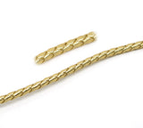 2 Meters, 5mm, Faux Leather Jewelry Braided Cord Gold