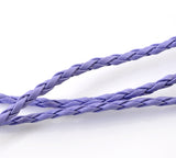 2 Meters, 3mm, Faux Leather Jewelry Braided Cord Mauve