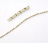 2 Meters, 3mm, Faux Leather Jewelry Braided Cord Beige