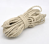 2 Meters, 3mm, Faux Leather Jewelry Braided Cord Beige