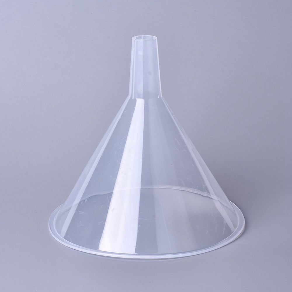 Plastic Funnel Hopper, for Water Bottle Liquid Resin Transfer in Clear