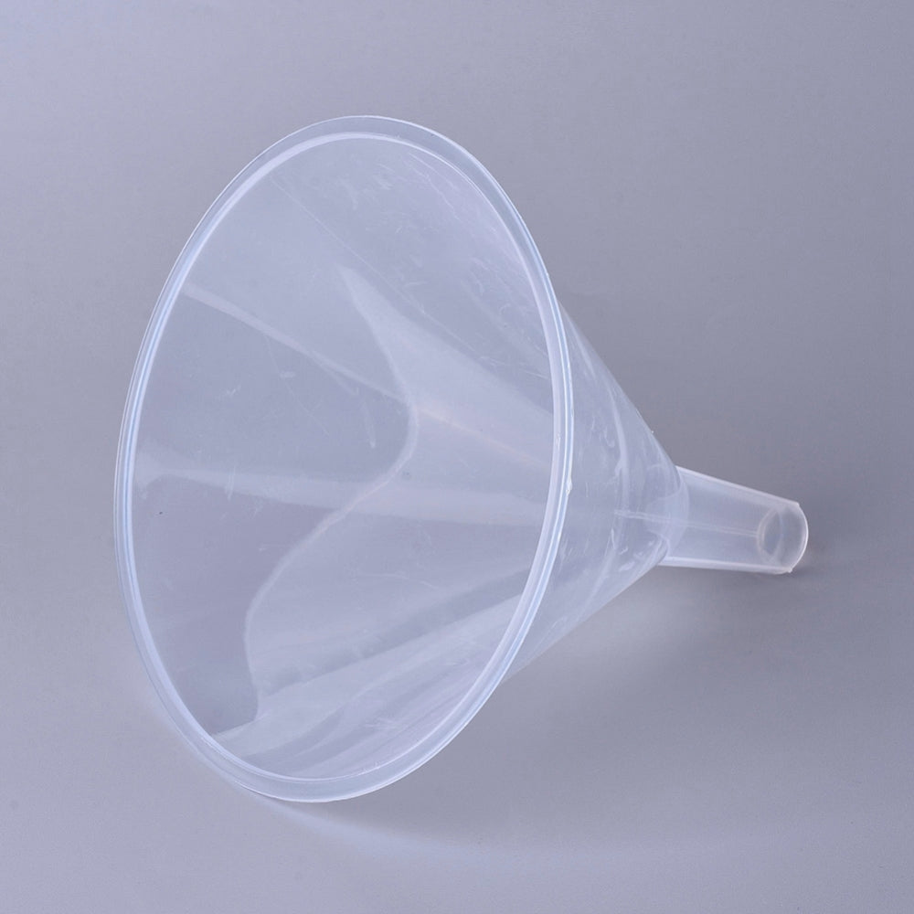 Plastic Funnel Hopper, for Water Bottle Liquid Resin Transfer in Clear