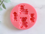 Fondant Molds Cake Mould Silicone Chocolate Candy, Soap, UV Resin & Epoxy Resin Jewelry Making Bears