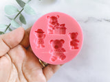 Fondant Molds Cake Mould Silicone Chocolate Candy, Soap, UV Resin & Epoxy Resin Jewelry Making Bears