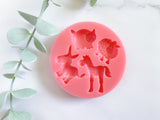 Fondant Molds Cake Mould Silicone Chocolate Candy, Soap, UV Resin & Epoxy Resin Jewelry Making Farm Animals