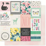 Maggie Holmes Bloom Fresco 12x12 Scrapbook Paper Sheet