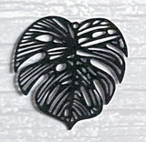 2pcs, 32mm, Monstera Filigree Charm Pendants / Connectors