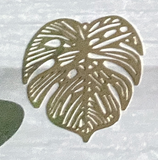 2pcs, 32mm, Monstera Filigree Charm Pendants / Connectors