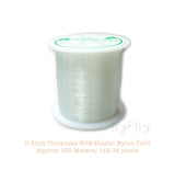 1 Roll, 0.3mm thick (approx 130 Meter / 142 yards) Jewelry Thread Cord Transparent NON-Elastic