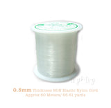 1 Roll, 0.5mm thick (approx 60 Meter /65.61 yards) Jewelry Thread Cord Transparent NON-Elastic