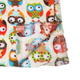 Owl Print Cotton and Linen Fabric