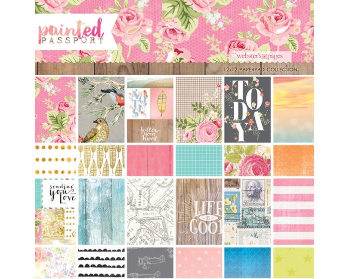Webster Pages 12x12" Painted Passport Paper Pad