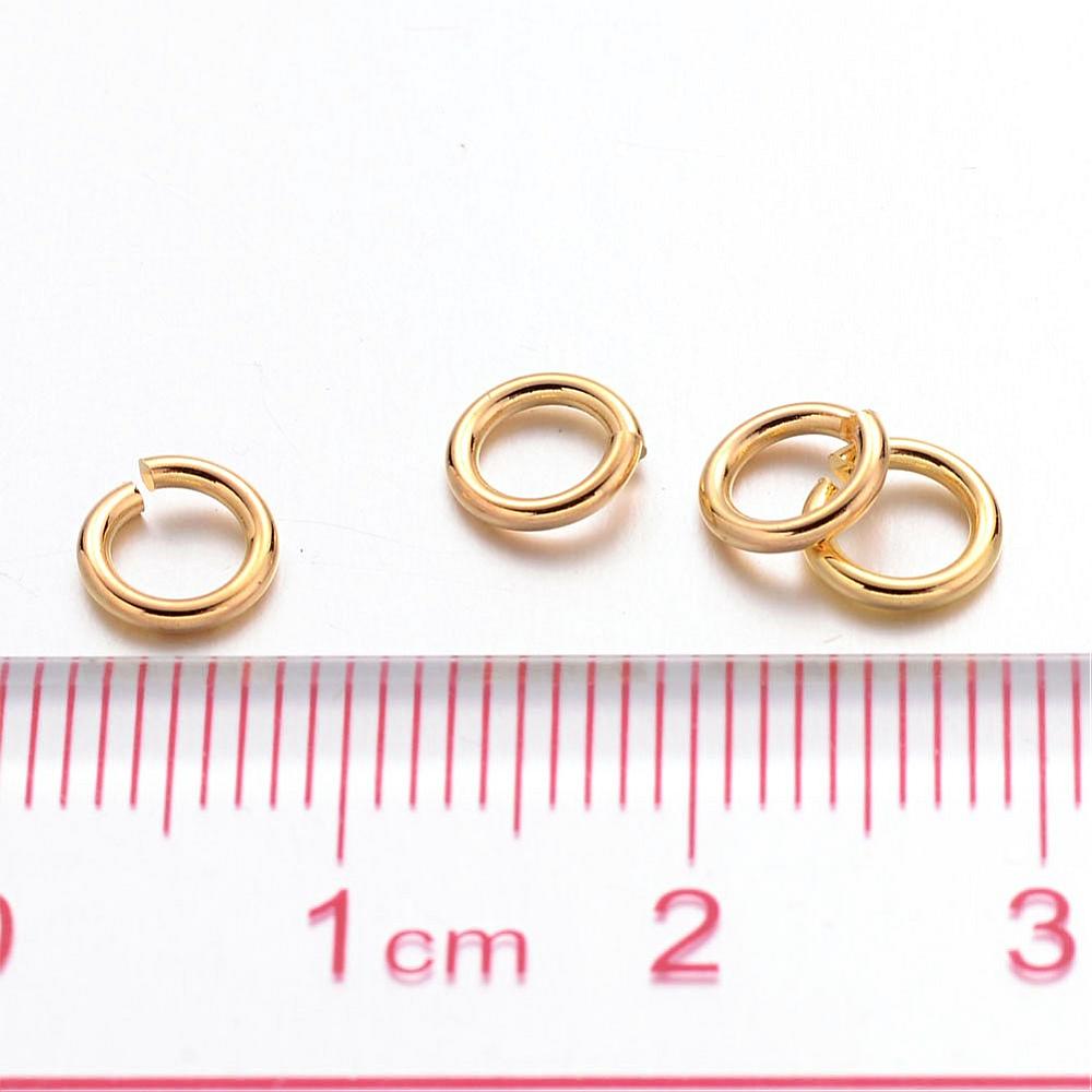 100 pcs, 6mm, Jump Rings, Close but Unsoldered, Brass, Gold Colour