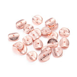 20pcs, 9x1mm, Zinc Alloy Nickel Free Round Wavy Bead Spacer Bead Separator Heishi Spacer in Rose Gold