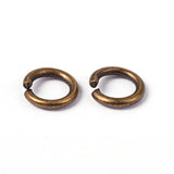 100 pcs, 6mm, Jump Rings, Close but Unsoldered, Brass, Antique Bronze Colour