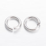 50 pcs, 5mm, Jump Rings, Close but Unsoldered, Brass, Silver Colour