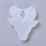 Pendant Silicone Molds, Resin Casting Molds, For UV Resin, Epoxy Resin Jewelry Making, Christmas Reindeer/Stag in Clear