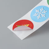 1 roll (500pcs/roll), 25mm, Thank You Round Stickers Labels in Christmas Prints