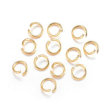 10pcs, 5/6mmx0.8mm, 304 Stainless Steel Open Jump Rings in Golden