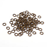 100 pcs, 6mm, Jump Rings, Close but Unsoldered, Brass, Antique Bronze Colour