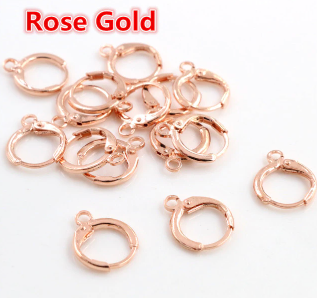 4pcs, 14x12mm,  High Quality Lead Free and Nickel Free Copper French Earwire Leverback earring - choose your colour