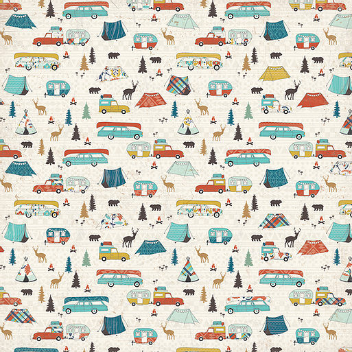 My Mind's Eye Happy Camper "Roam" Paper Sheet