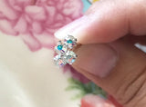 5/10pcs, Genuine Swarovski 1028 Single Stone Setting in Crystal AB