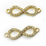 1pc Infiniti Connector with rhinestones - Choose your colour
