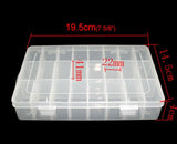 1pc, 19.5x4cm, Plastic Adjustable Beads Organizer Container Storage Box Rectangle Clear