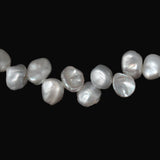 1 Strand (Approx 74 PCs/Strand) , Approx 10mm x8mm, Grade A Freshwater Cultured Pearl Loose Beads White