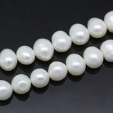 1 Strand (approx 38 Pcs/strand) 5-6mm Natural Freshwater Cultured Pearl In Semi Baroque Ivory White