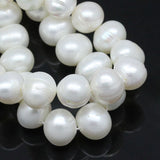 1 Strand (approx 38 Pcs/strand) 5-6mm Natural Freshwater Cultured Pearl In Semi Baroque Ivory White