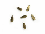 5 pcs, Matryoshka Doll Charm in antique silver