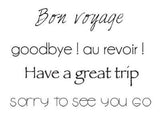 Kaisercraft Mini Clear Acrylic Stamp - Bon Voyage