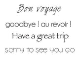 Kaisercraft Mini Clear Acrylic Stamp - Bon Voyage