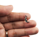5 pcs Quarter Moon Charm - choose your color