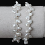 1 Strand (Approx 74 PCs/Strand) , Approx 10mm x8mm, Grade A Freshwater Cultured Pearl Loose Beads White