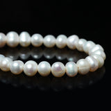 1 Strand (approx 60 Pcs/strand) 5-6mm Natural Freshwater Cultured Pearl Beads In Semi Baroque Ivory White