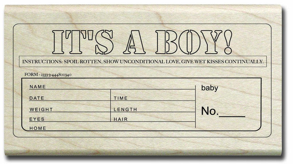 CLEARANCE!!! - 7Gypsies Wood Stamp Its  a boy